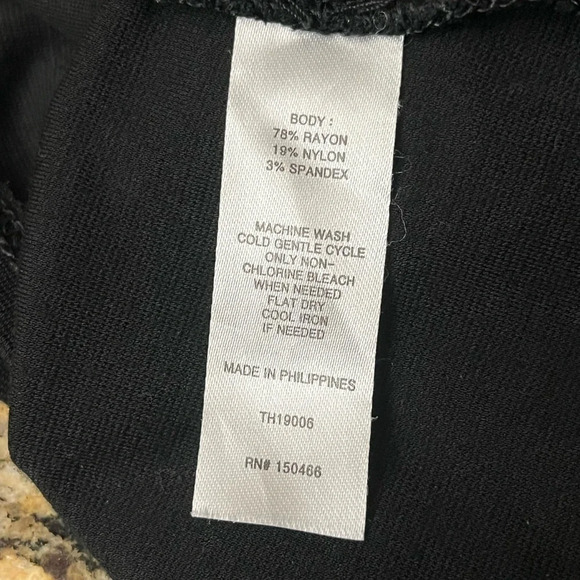 41 Hawthorn Womens Black Dolman Sleeve Exposed Zipper Top Womens Size S Modest - Picture 7 of 10